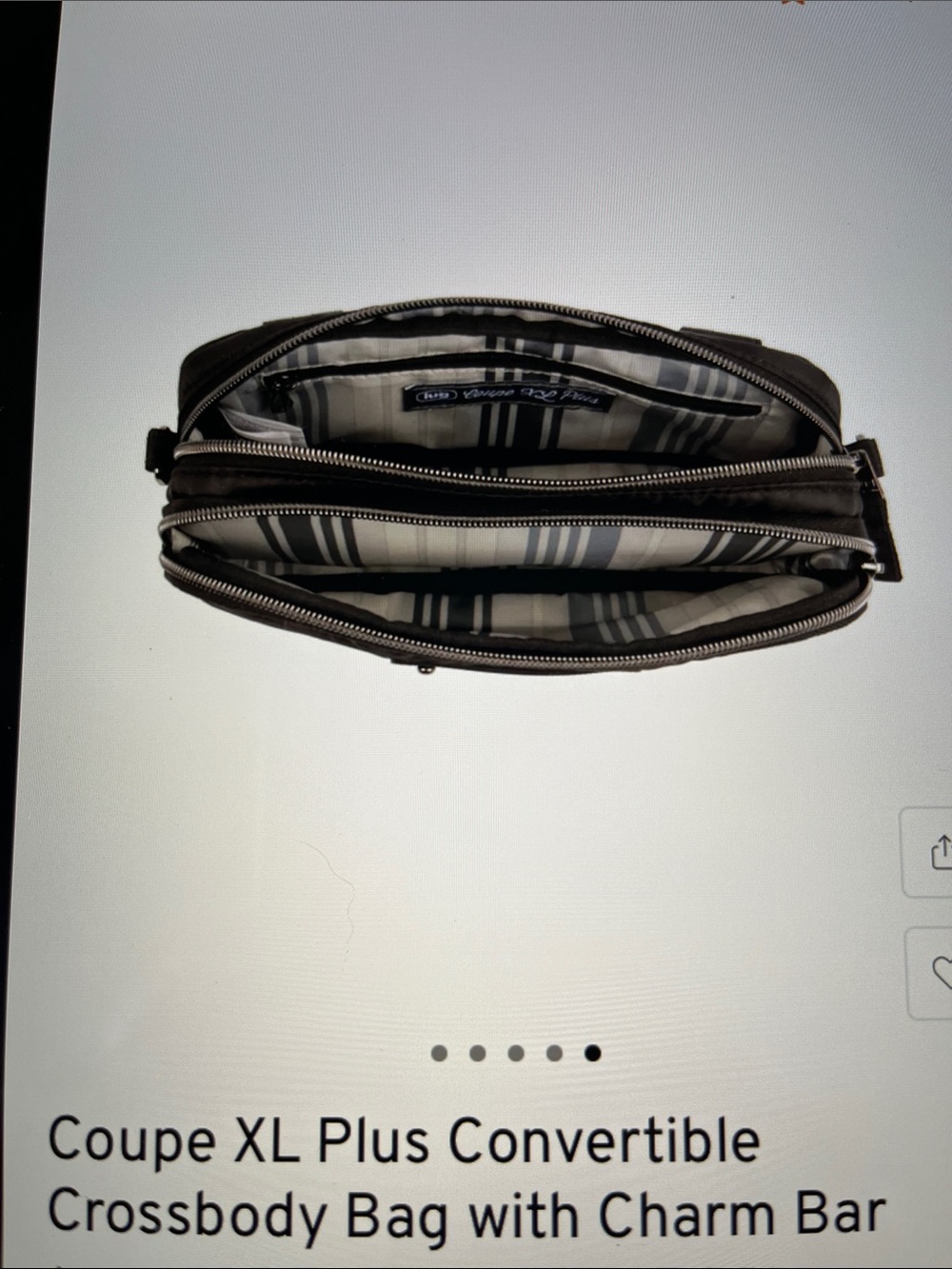 LUG - **NWOT** - Coupe XL Plus Convertible Crossbody Bag in Black - Picture 9 of 9